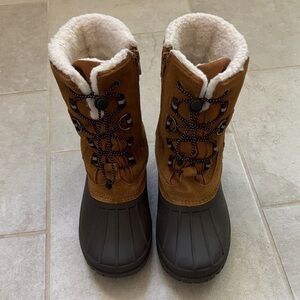 Lands' End Boys Brown and Black Snow Boots